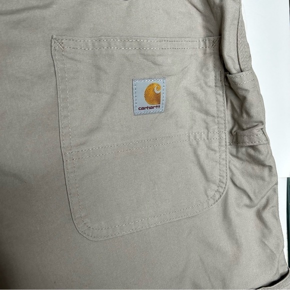 Carhartt Carpenter Shorts Mens Size 38 Loose Fit Utility Work Tan - Picture 4 of 7
